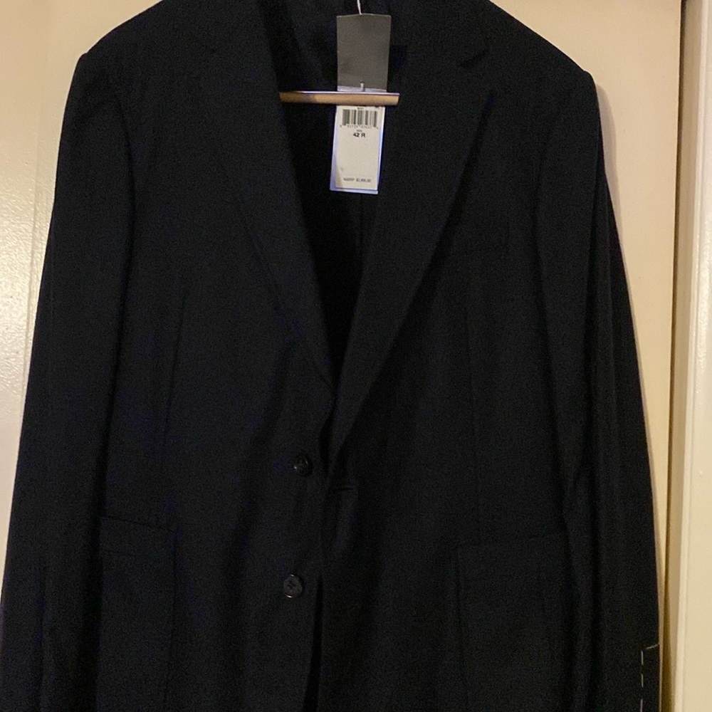 Dark blue blazer two buttons front pockets